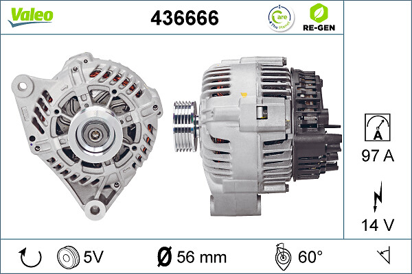 Valeo Alternator/Dynamo 436666