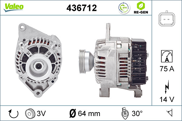 Valeo Alternator/Dynamo 436712