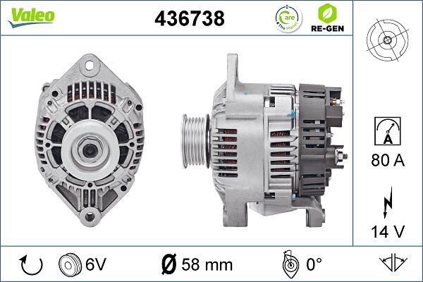 Valeo Alternator/Dynamo 436738