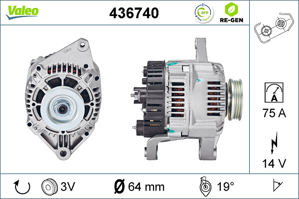 Valeo Alternator/Dynamo 436740