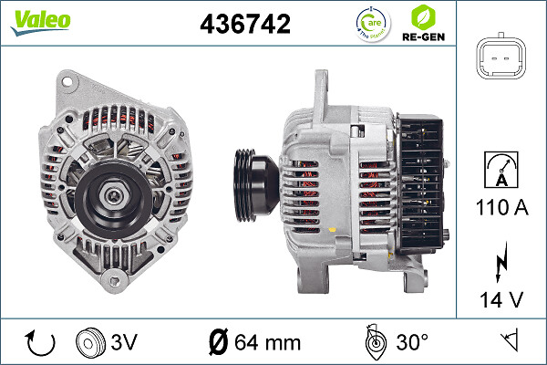 Valeo Alternator/Dynamo 436742