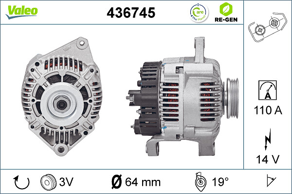 Valeo Alternator/Dynamo 436745