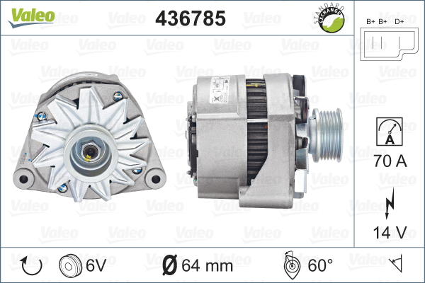 Valeo Alternator/Dynamo 436785