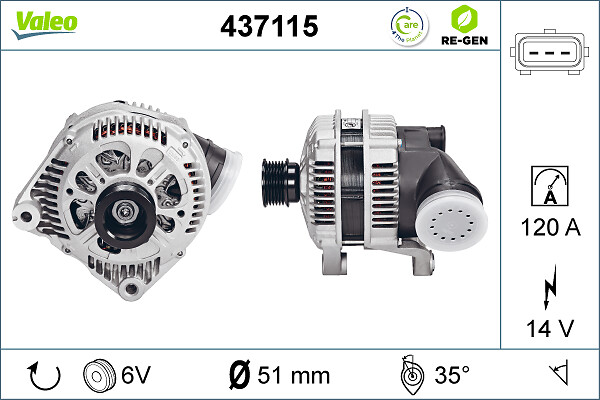 Valeo Alternator/Dynamo 437115