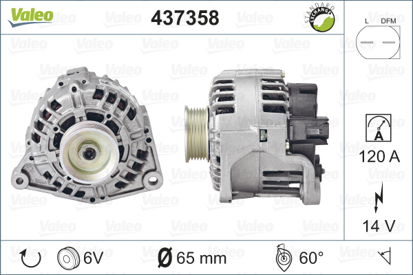 Valeo Alternator/Dynamo 437358