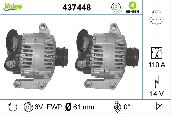 Valeo Alternator/Dynamo 437448