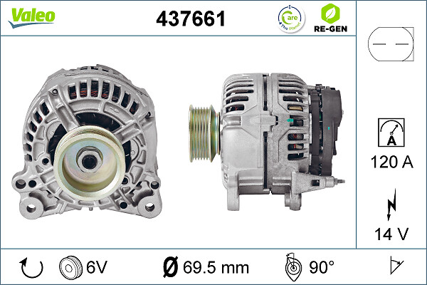 Valeo Alternator/Dynamo 437661