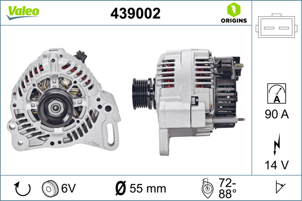 Valeo Alternator/Dynamo 439002