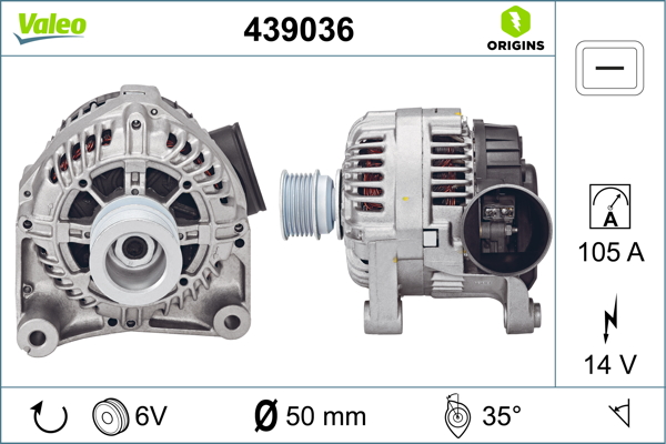 Valeo Alternator/Dynamo 439036