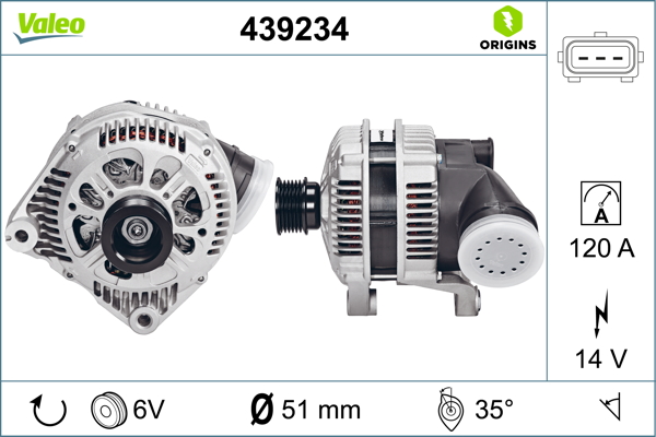 Valeo Alternator/Dynamo 439234