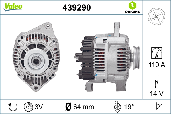 Valeo Alternator/Dynamo 439290