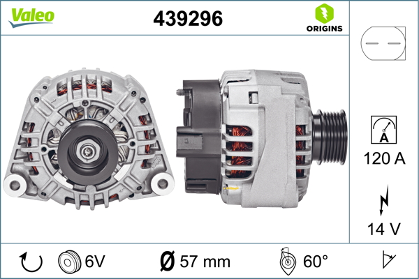 Valeo Alternator/Dynamo 439296