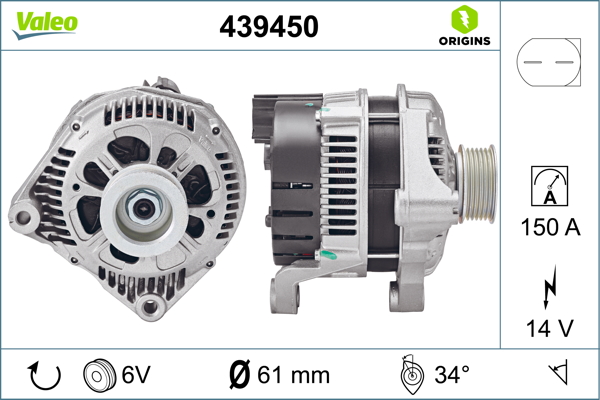 Valeo Alternator/Dynamo 439450