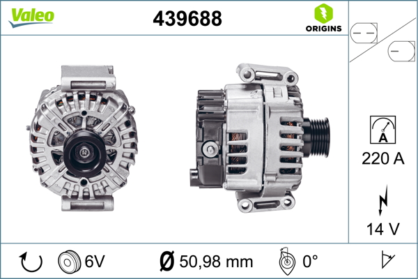 Valeo Alternator/Dynamo 439688