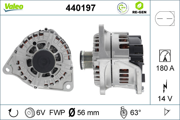 Valeo Alternator/Dynamo 440197