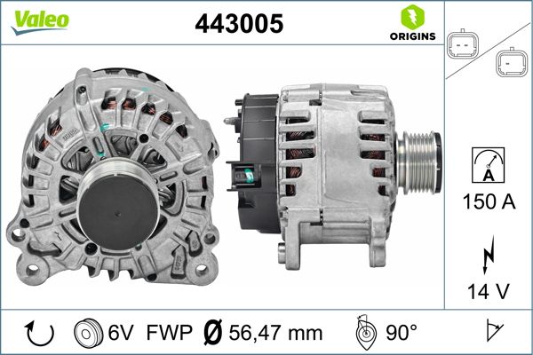 Valeo Alternator/Dynamo 443005