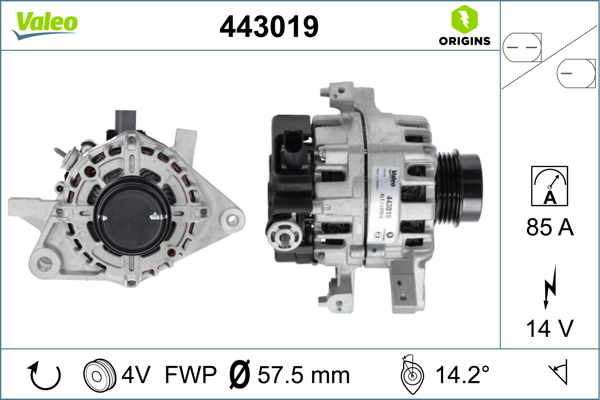 Valeo Alternator/Dynamo 443019