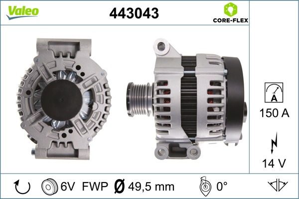 Valeo Alternator/Dynamo 443043