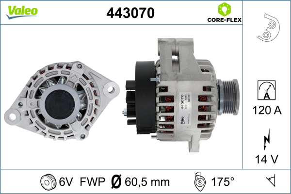 Valeo Alternator/Dynamo 443070