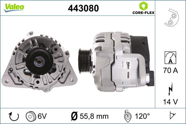 Valeo Alternator/Dynamo 443080