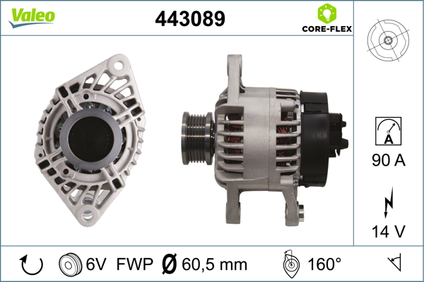 Valeo Alternator/Dynamo 443089