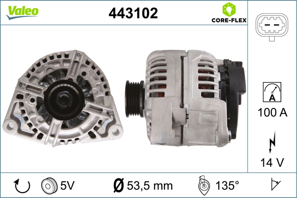 Valeo Alternator/Dynamo 443102