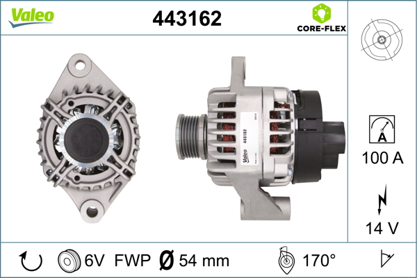 Valeo Alternator/Dynamo 443162