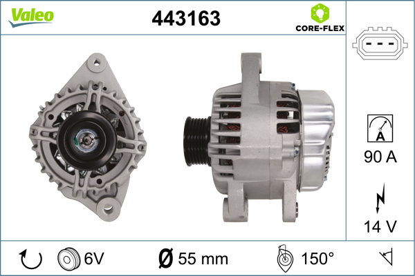 Valeo Alternator/Dynamo 443163