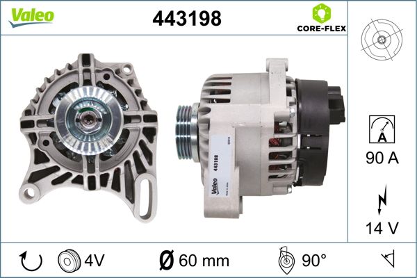 Valeo Alternator/Dynamo 443198