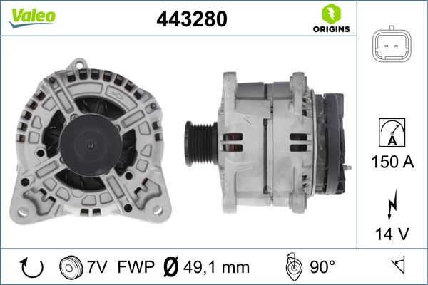 Valeo Alternator/Dynamo 443280