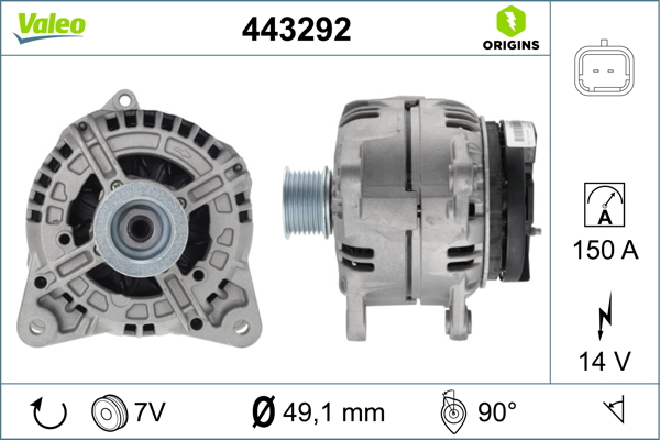 Valeo Alternator/Dynamo 443292