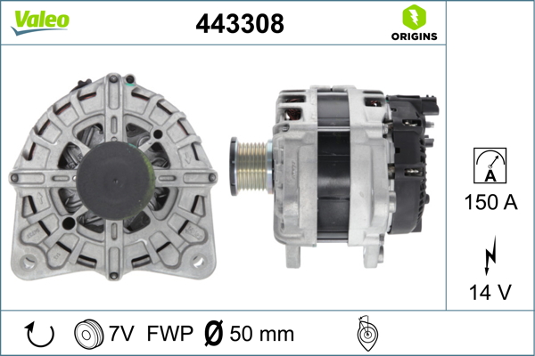 Valeo Alternator/Dynamo 443308