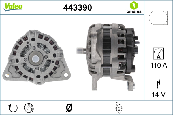 Valeo Alternator/Dynamo 443390