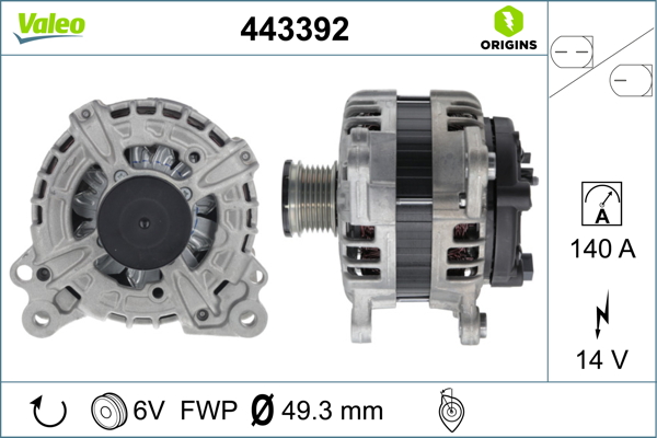 Valeo Alternator/Dynamo 443392