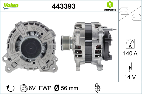 Valeo Alternator/Dynamo 443393