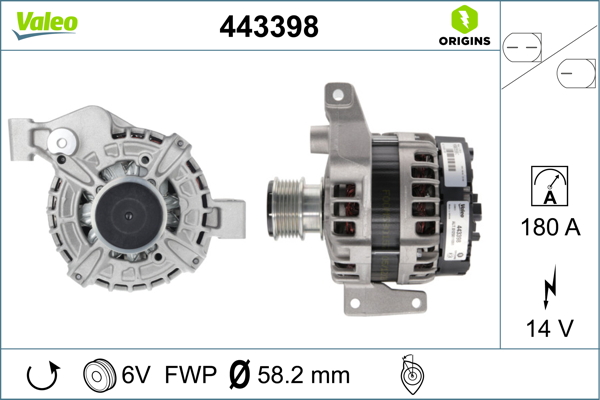 Valeo Alternator/Dynamo 443398