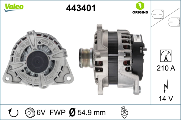 Valeo Alternator/Dynamo 443401