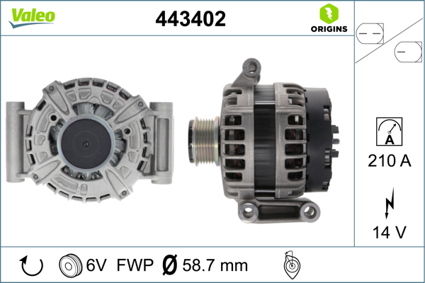 Valeo Alternator/Dynamo 443402