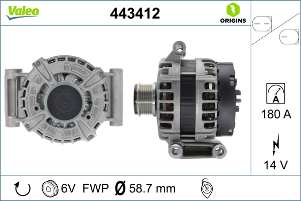 Valeo Alternator/Dynamo 443412