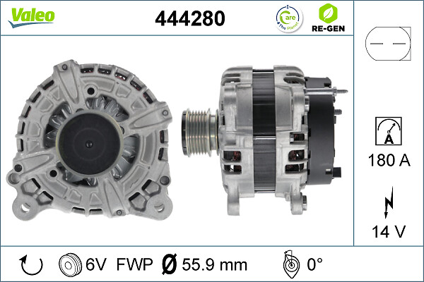 Valeo Alternator/Dynamo 444280