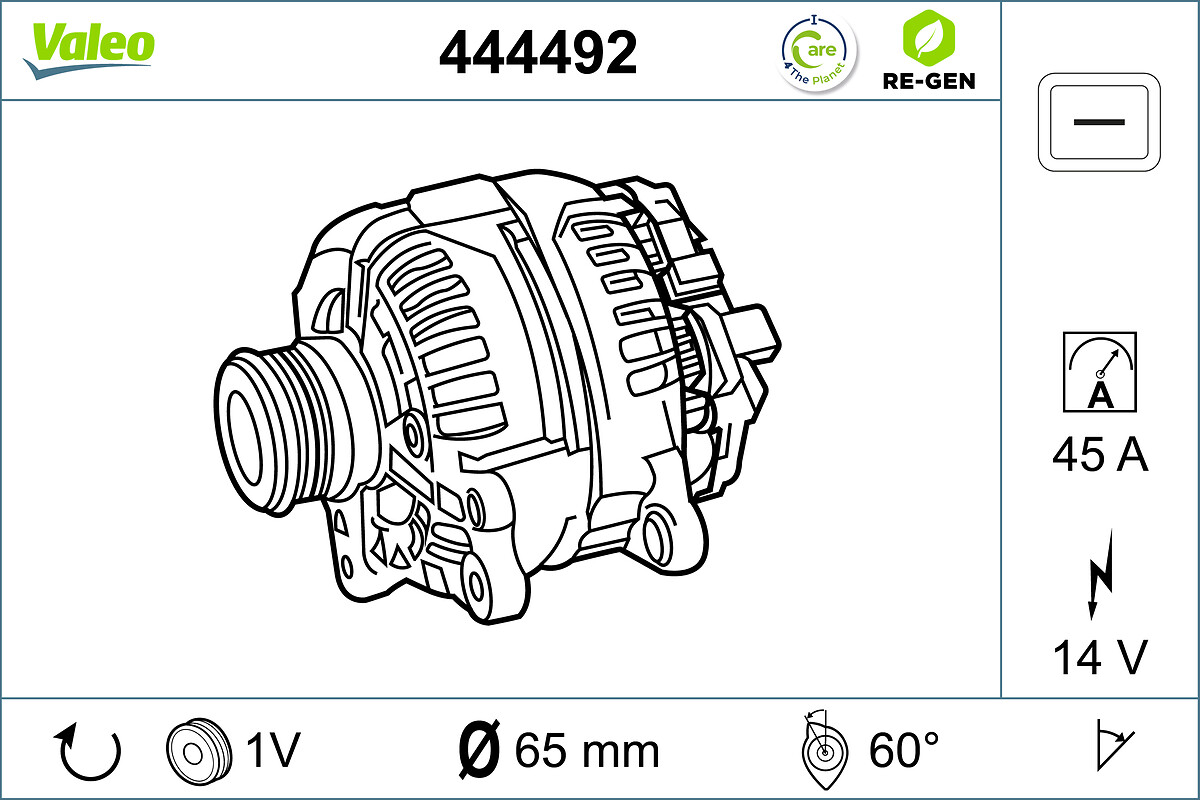 Valeo Alternator/Dynamo 444492