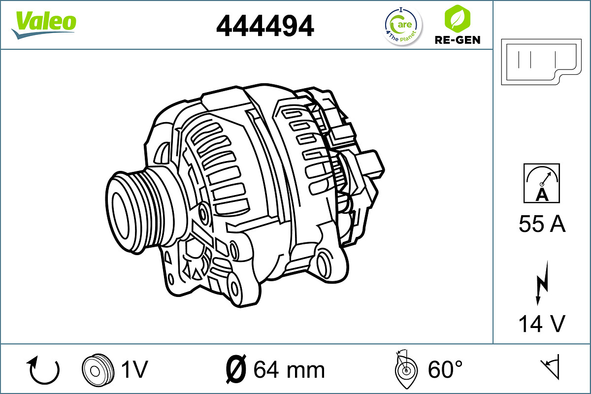 Valeo Alternator/Dynamo 444494