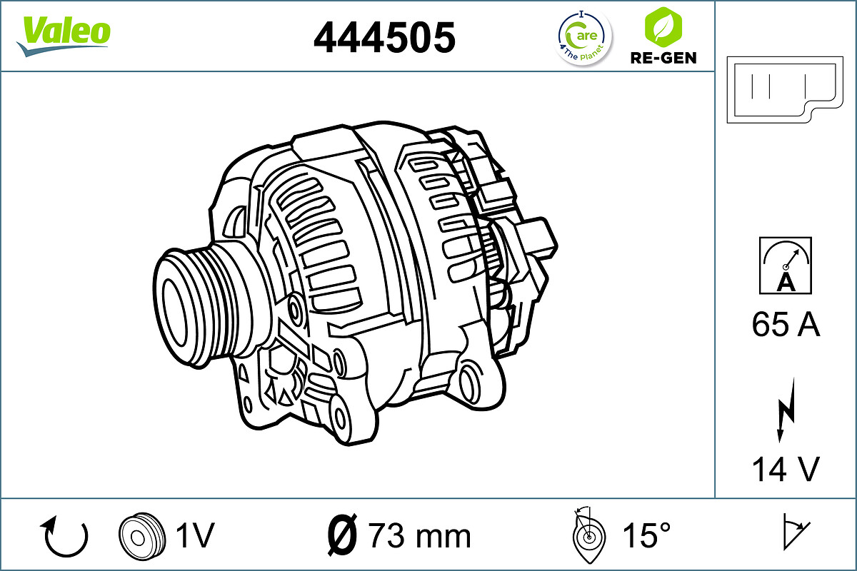 Valeo Alternator/Dynamo 444505