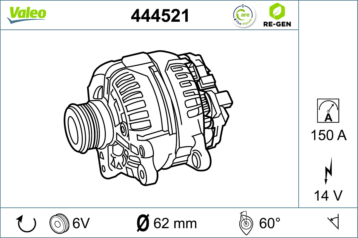 Valeo Alternator/Dynamo 444521