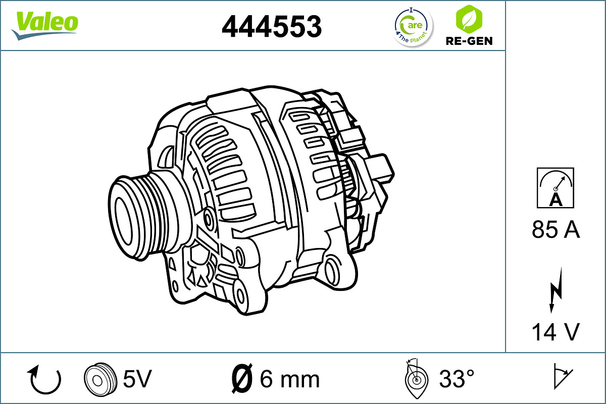 Valeo Alternator/Dynamo 444553