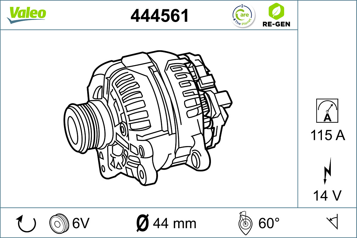 Valeo Alternator/Dynamo 444561