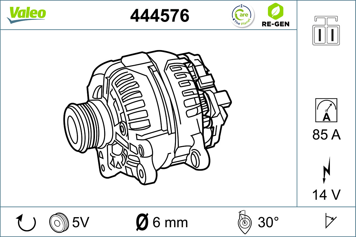 Valeo Alternator/Dynamo 444576