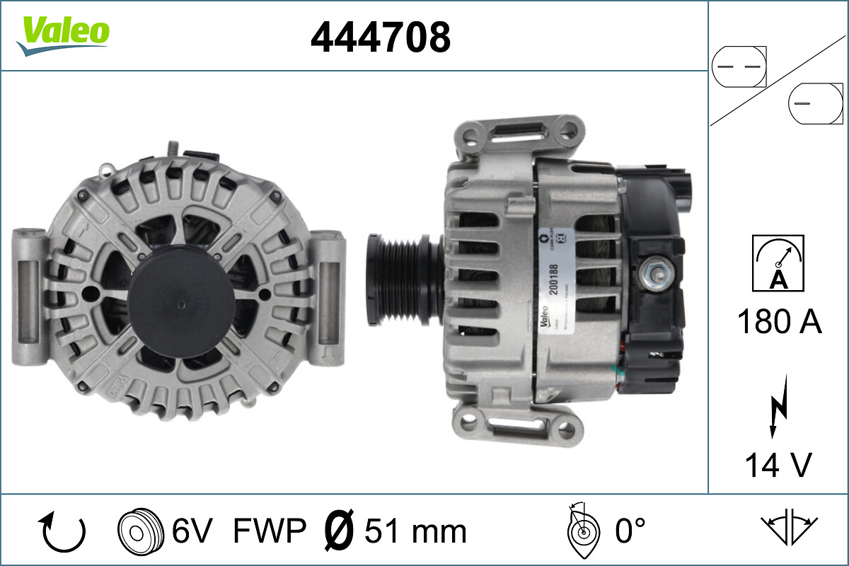 Valeo Alternator/Dynamo 444708