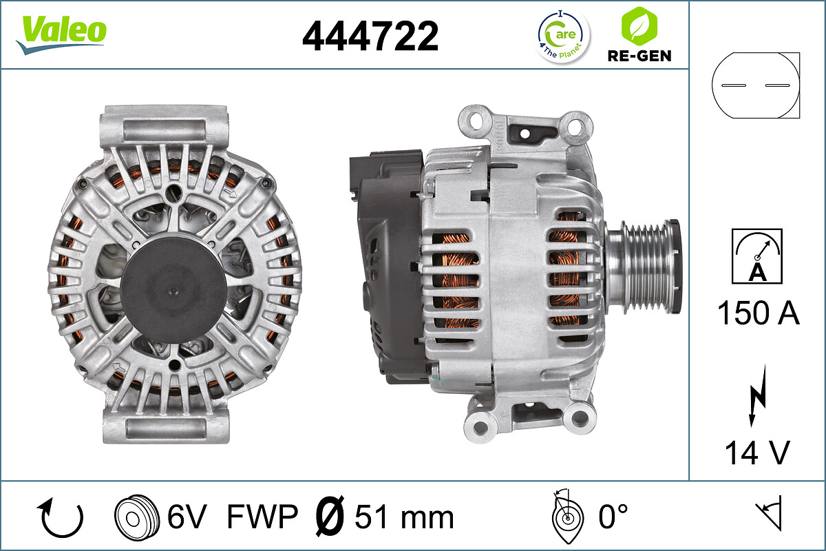 Valeo Alternator/Dynamo 444722