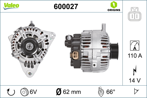 Valeo Alternator/Dynamo 600027